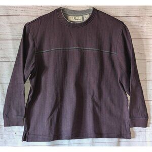 Vintage Penmans Men's Sweater T-Shirt Long Sleeve Red Black Shift Mock Layer XL